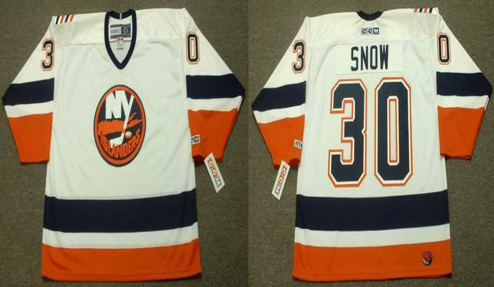 2019 Men New York Islanders #30 Snow white CCM NHL jersey